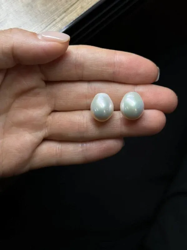 Жемчуг речной Груша 13,00х11,00 29,93ct Крупный речной жемчуг грушевидной формы просто создан для сережек самой природой