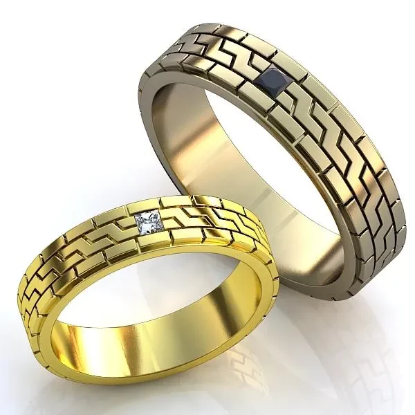 Кольцо "Ruby Twin Bracelet"